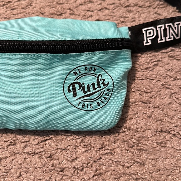 Victoria’s Secret PINK Fanny Pack Belt Bag Mint Aqua adjustable buckle strap - Picture 4 of 12